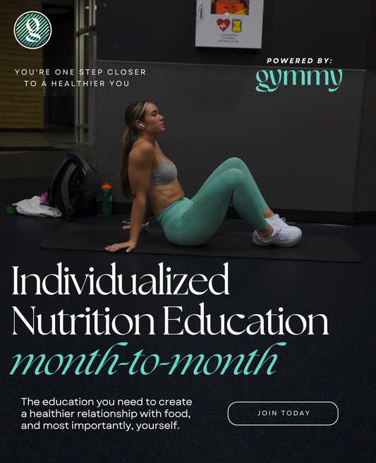 Individualized Nutrition Education with Sadie Meyer, MS, RDN, CPT (month to month)